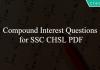 Compound Interest Questions for SSC CHSL PDF