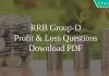 RRB Group-D Profit & Loss Questions PDF