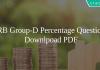 RRB Gropu-D Percentage Questions PDF