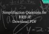 Simplification Questions for RRB JE PDF