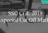 SSC CGL 2019 expected cut offs