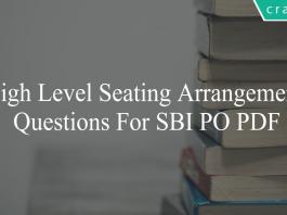 high level seating arrangement questions for sbi po pdf