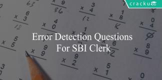error detection questions for sbi clerk