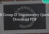 RRB Group-D Trigonometry Questions PDF