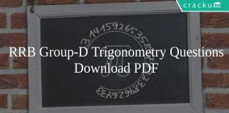 RRB Group-D Trigonometry Questions PDF