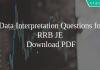 Data Interpretation Questions For RRB JE PDF