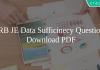 RRB JE Data Sufficiency Questions PDF