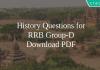 History Questions For RRB Group-D PDF