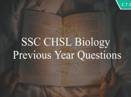 ssc chsl biology previous year questions
