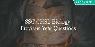 ssc chsl biology previous year questions