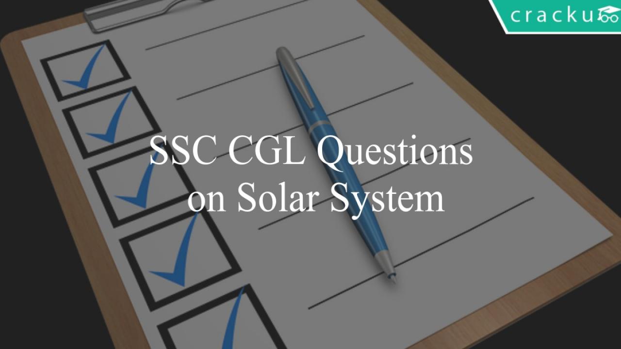 Ssc Cgl Questions On Solar System Cracku