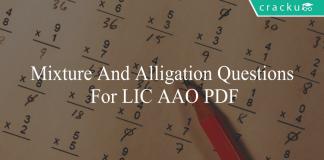 mixture and alligation questions for lic aao pdf