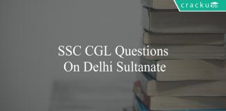 ssc cgl questions on delhi sultanate