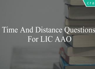 time and distance questions for lic aao