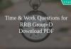 Time & Work Questions for RRB Group-D PDF
