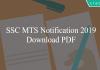 SSC MTS Notification 2019 PDF