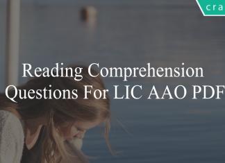 reading comprehension questions for lic aao pdf