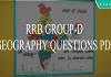 RRB GROUP-D GEOGRAPHY QUESTIONS PDF