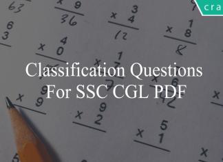 classification questions for ssc cgl pdf