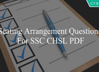 seating arrangement questions for ssc chsl pdf