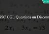 SSC CGL Questions on Discount