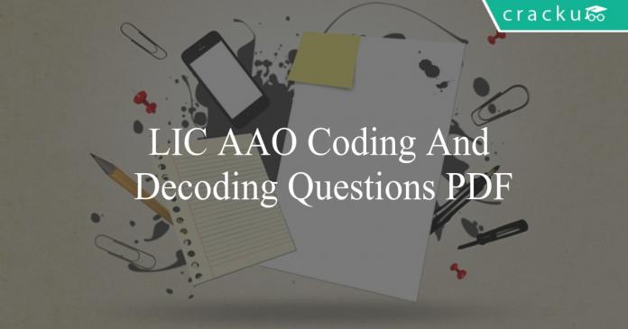 lic aao coding and decoding questions pdf
