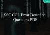 SSC CGL Error Detection Questions PDF