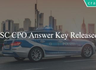 SSC CPO Answer Key 2018