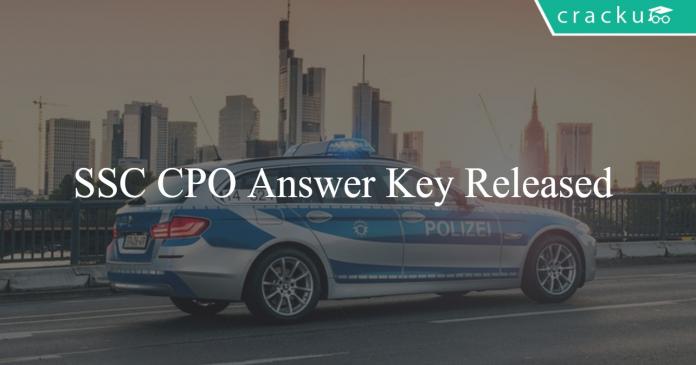SSC CPO Answer Key 2018
