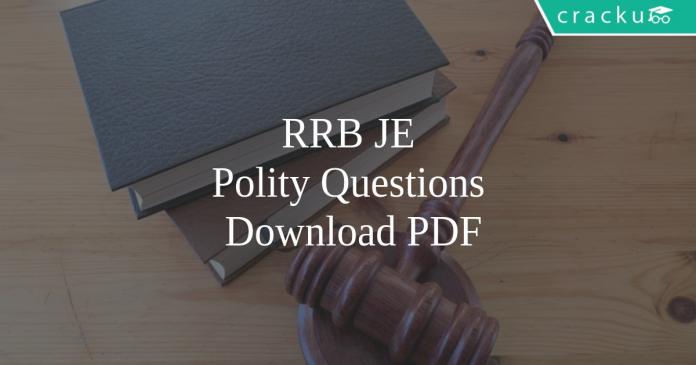 RRB JE Polity Questions PDF