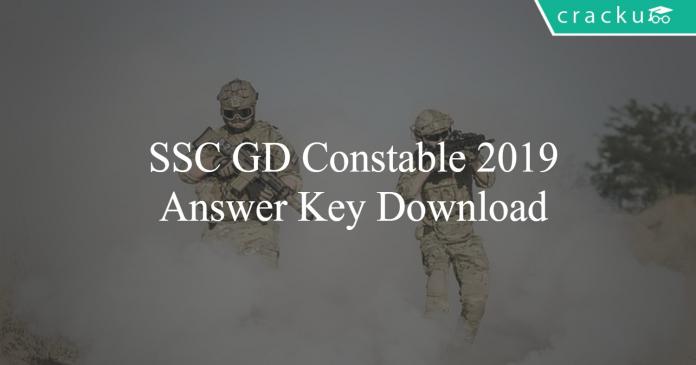 SSC GD Constable 2019 Answer Key Download
