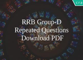 RRB Group-D Repeated Questions PDF
