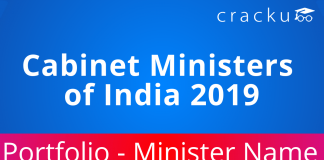 List of Cabinet Ministers of India 2019