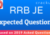 RRB JE Expected Questions based on 2019 papers