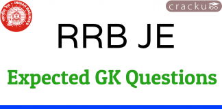 RRB JE GK Expected Questions Based on 2019 Papers