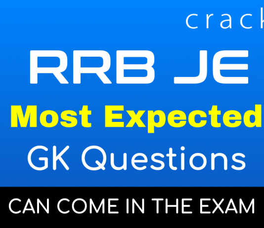Top-20 RRB JE Most Expected GK Questions