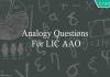 analogy questions for lic aao
