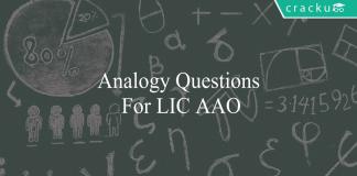 analogy questions for lic aao
