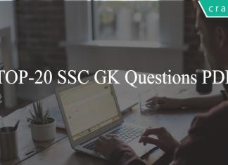 TOP-20 SSC GK Questions PDF
