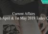 Current Affairs 30th April & 1st May 2019 Today Quiz