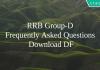 RRB Group-D Frequently Asked Questions PDF