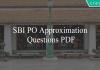 sbi po approximation questions pdf