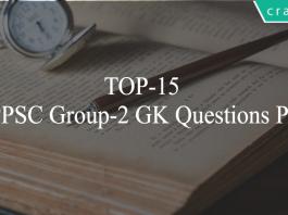 TOP-15 APPSC Group-2 GK Questions PDF