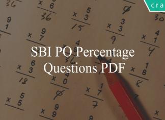 sbi po percentage questions pdf