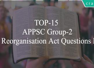 TOP-15 APPSC Group-2 AP Reorganisation Act Questions PDF