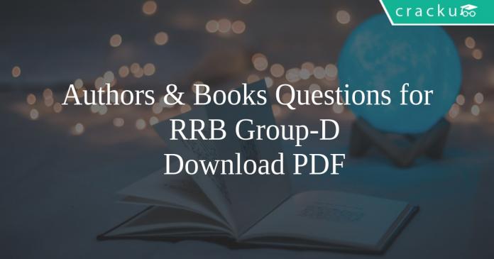 Authors & Books Questions for RRB Group-D PDF