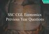 ssc cgl economics previous year questions