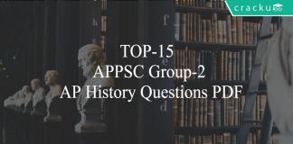 TOP-15 APPSC Group-2 AP History Questions PDF
