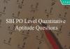 sbi po level quantitative aptitude questions