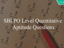 sbi po level quantitative aptitude questions